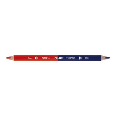 8411574055884-MILAN Bicolor MAXI - Crayon de couleur double pointe - rouge, bleu - 5 mm (pack de 12)-Left-angle-0
