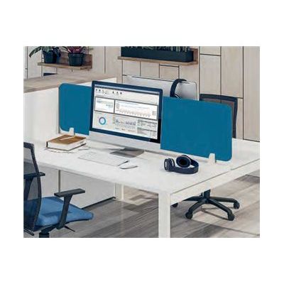 3253310545915-Écran de séparation acoustique pour bureau (sans support de fixation) - L120 x h40 cm - bl-Right-angle-1
