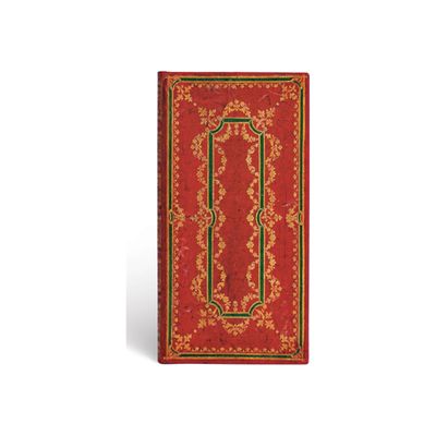 9781439744321-Paperblanks Iron & Twine - Journal - relié - mince - 90 x 130 mm - 88 feuilles / 176 pages - papier crème - ligné - ironberry - couverture rouge - cart-Front-0