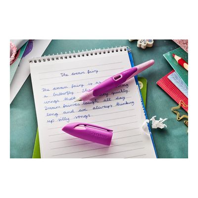 4006381616348-STABILO EASYbirdy 3D DreamWorld - Stylo plume - non permanent - bleu roi-Front-5