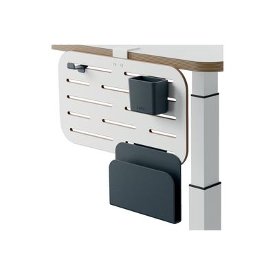 4002432138449-Leitz Ergo Small - Pegboard desk organizer - carte MDF - blanc-Right-angle-0