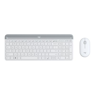 5099206086555-Logitech Slim Wireless Combo MK470 - Ensemble clavier et souris - blanc cassé-Front-3