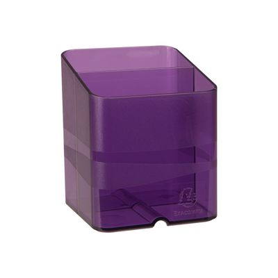 9002493099685-Exacompta Pen-Cube - Pot à crayons violet translucide-Left-angle-1