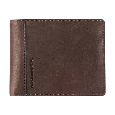 5413082195499-Maverick brown - Portefeuille - protection RFID - cuir de vachette pleine fleur tanné végétal --Front-0