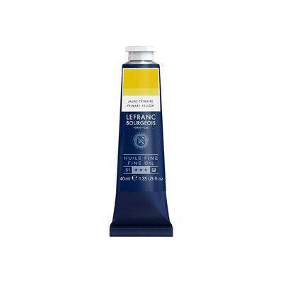 3013643017561-Lefranc Bourgeois - Peinture à l'huile - jaune primaire - semi-opaque - fine - 40 ml-Right-angle-0
