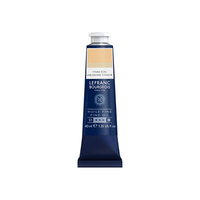 3013643017868-Lefranc Bourgeois - Peinture à l'huile - titane non blanchi - opaque - fine - 40 ml-Front-0