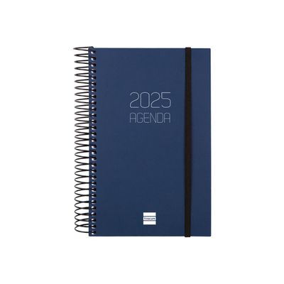 8422952385981-Finocam Opaque - Agenda - 2025 - 1 jour par page - reliure à spirale - E5 - 117 x 181 mm - bleu --Front-0