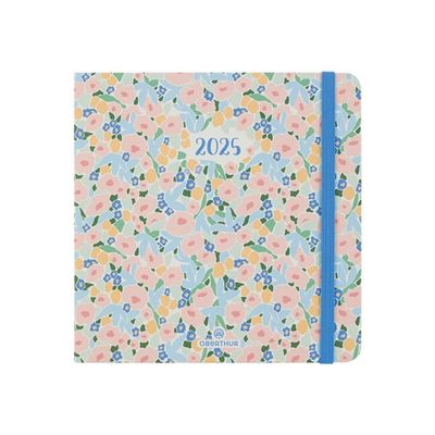 3664447180946-Oberthur Anahita - Agenda - 2025 - semainier - carré - 165 x 165 mm - 128 pages -  blanc - pastel-Front-0