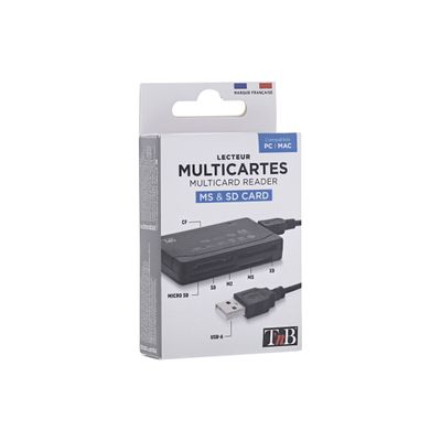 3303170115657-T'nB - Lecteur de carte (microSD, MMCmicro, miniSD, SDHC, xD, MMCmobile, MS Micro, MS Duo, CF-Left-angle-5