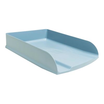 9002493211704-Exacompta - Corbeilles à Courrier Horizontales Combo Styli Autentik - bleu-Left-angle-1