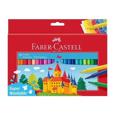 4005405542045-Faber-Castell - 50 Feutres - couleurs assorties-Front-0