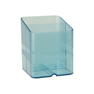 9002493099647-Exacompta Pen-Cube - Pot à crayons turquoise translucide-Left-angle-1