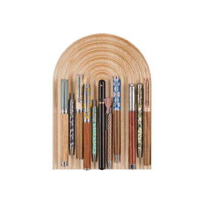 3664447157221-Oberthur - Plateau porte-crayon en bois-Front-0