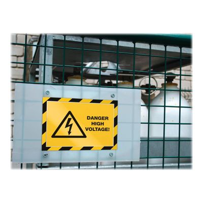 4005546406572-Durable Duraframe Magnetic Security - Cadre d'affichage magnétique bicolore - A4 - jaune/noi-Left-angle-7