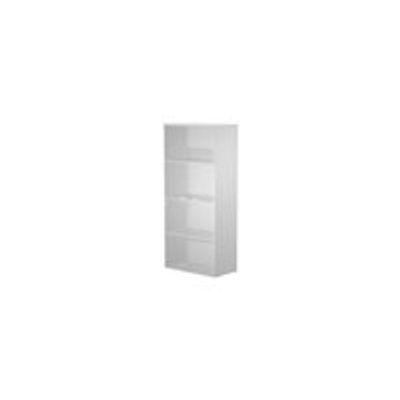 0404052257762-Bibliothèque haute Trend - L80xP44xH180 cm - 2 portes en verre dépoli - gris-Right-angle-0