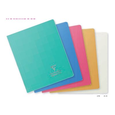 3037929514414-Clairefontaine Koverbook Silver - Carnet polypro 17 x 22 cm - 96 pages - grands carreaux (Seyes) - disponible dans-Front-0
