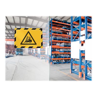 4005546406572-Durable Duraframe Magnetic Security - Cadre d'affichage magnétique bicolore - A4 - jaune/noir-Front-6