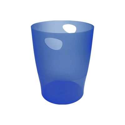 9002493037212-Exacompta Ecobin - Corbeille à papier 15L - bleu royal translucide-Right-angle-0