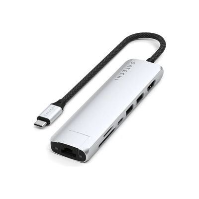 810086361502-Satechi 7-in-1 - Station d'accueil - USB-C / USB 3.2 Gen 2 x 2 - HDMI - 1GbE-Right-angle-0