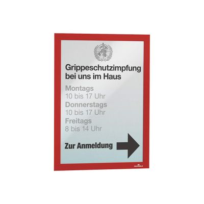 4005546405186-Durable Duraframe - 2 Cadres d'affichage adhésif - A4 - rouge-Left-angle-5