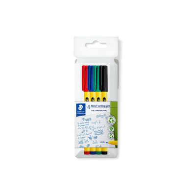 4007817164648-STAEDTLER Noris 307 - Feutre fin - non permanent - rouge, bleu, vert, noir - encre à l'eau - 0.6 -Front-1