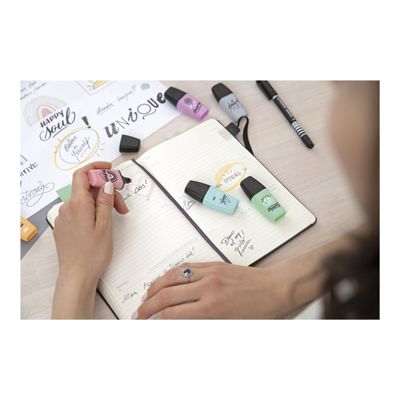 4006381576987-STABILO BOSS MINI Pastellove 2.0 - Pack de 3 surligneurs - gris poudré, mauve givré, sorbet à l'abrico-Left-angle-1