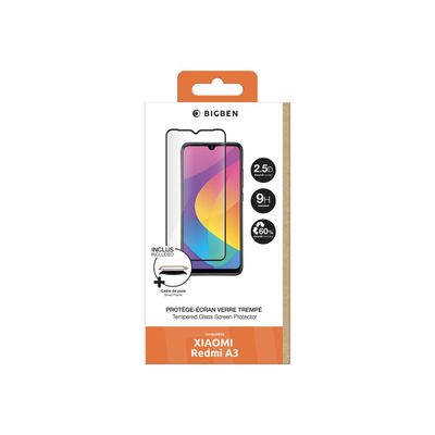 3571211524694-Bigben Connected - Protection d'écran - verre trempé pour Xiaomi Redmi A3-Front-3