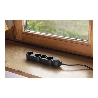 3545411896561-zenitech Home Green - Multiprises avec 4 prises 16A + interupteur -  3680 Watt - 1.5 m cordo-Right-angle-2