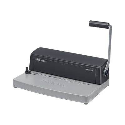 0043859553389-Fellowes Metal 25 - Machine à relier - fil métallique - perfore 10 feuilles - relie 450 fe-Right-angle-1