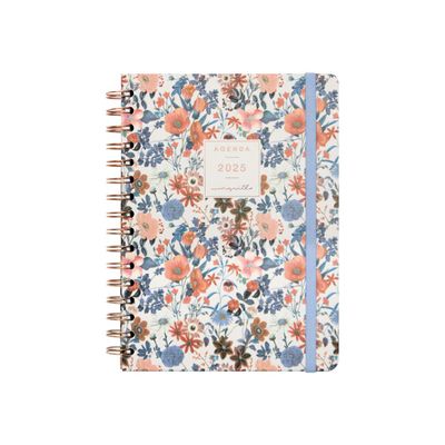 8422952391586-Finocam Moniquilla - Agenda - 2025 - semainier - reliure à anneaux métalliques - E10 - 155 x 212 mm - coquelicot - ca-Front-0