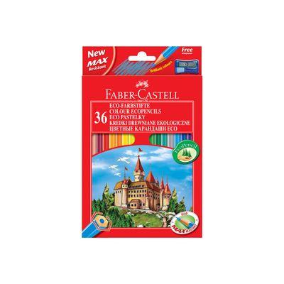 7891360580041-Faber-Castell CASTLE - Crayon de couleur - permanent - couleurs brillantes (pack de 36)-Front-0