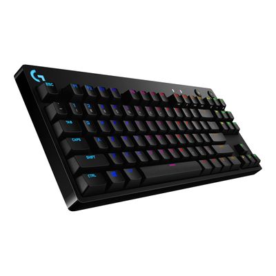 5099206086401-Logitech Clavier de jeu mécanique G Pro - Clavier - backlit - USB - AZERTY - Français - commutat-Left-angle-0