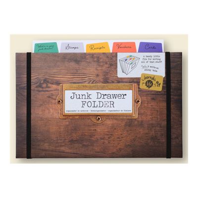 5035393712013-if by Catwalk Journals For Life Junk Drawer - Classeur - extensible - 7 compartiments - largeur de dos : 18 mm - A5 - pour reçus, ca-Front-0