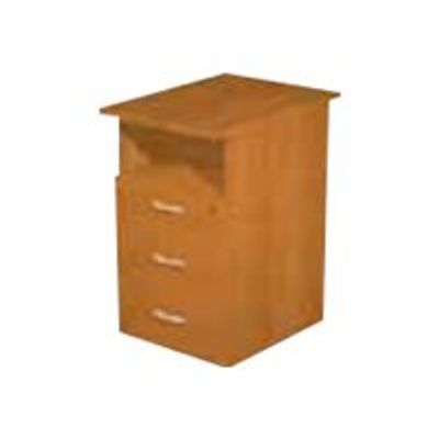 7331920009259-Caisson hauteur bureau Trend - L43xP60xH72 cm - 3 tiroirs + 1 niche - imitation chêne cana-Right-angle-0
