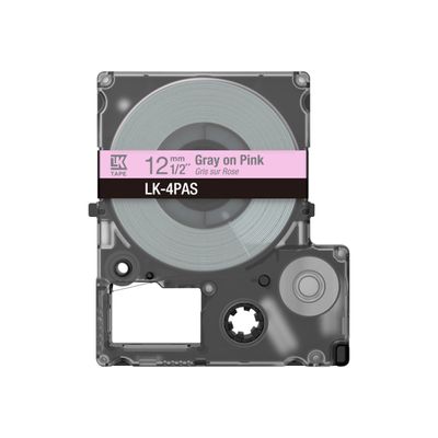 8715946713922-Epson LabelWorks LK-4PAS - Rose tendre/gris - Rouleau (1,2 cm)-Front-0