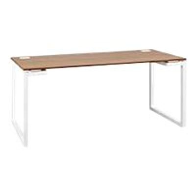 3483600202055-Bureau - SUNDAY - noyer - L 160 cm - pieds cadre-Left-angle-0