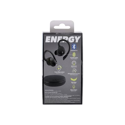 3303170112847-T'nB ENERGY - Écouteurs sans fil avec micro - intra-auriculaire - noir-Front-2
