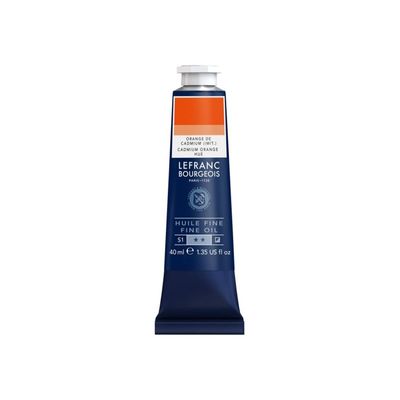 3013643017592-Lefranc Bourgeois - Peinture à l'huile - teinte orange de cadmium - semi-opaque - fine - 40 ml-Front-0