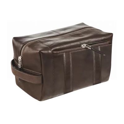 5413082195727-Maverick brown - Trousse de toilette taille S - cuir de vachette pleine fleur tanné végéta-Left-angle-1