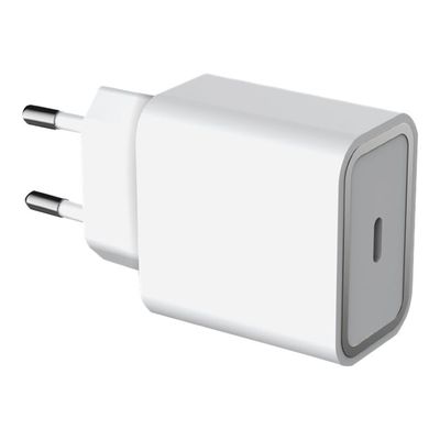 3571211496168-Force Power Lite - Chargeur secteur pour smartphone - 1 USB-C - blanc-Left-angle-0