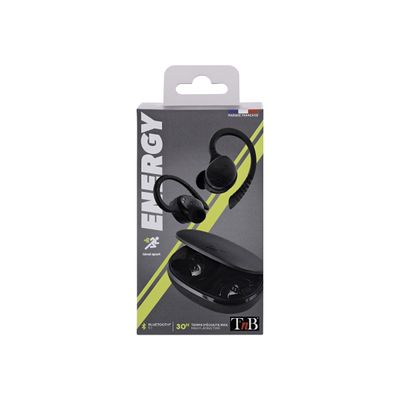 3303170112847-T'nB ENERGY - Écouteurs sans fil avec micro - intra-auriculaire - noir-Left-angle-4