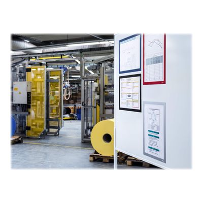 4005546406848-Durable Duraframe Magnetic - 5 Cadres d'affichage magnétiques - A3 - bleu - pour surfaces mét-Close-up-2