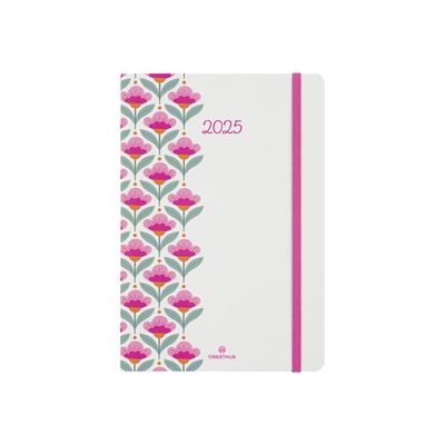 3664447180939-Oberthur Anahita - Agenda - 2025 - semainier - moyen - 170 x 245 mm - 128 pages -  blanc - rétro -Front-0