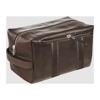 5413082195727-Maverick brown - Trousse de toilette taille S - cuir de vachette pleine fleur tanné végéta-Left-angle-0