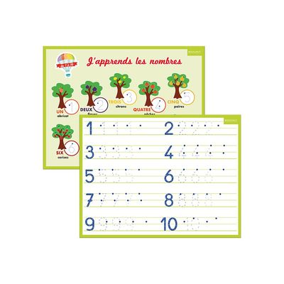 3592930010398-Bouchut -  Ardoise médium effaçable Chiffres et calculs - 32 x 42 cm-Front-0