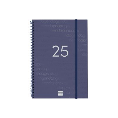 8422952386919-Finocam - Agenda - 2025 - semainier - reliure à spirale - E40 - A4 (210 x 297 mm) - bleu - polypr-Front-0