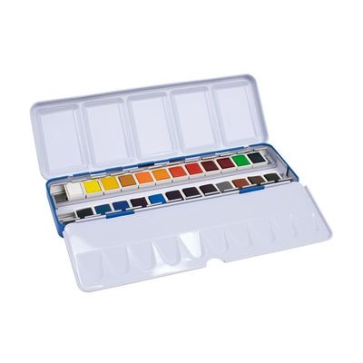8411574101727-MILAN - Ensemble de peinture - 24 parties - aquarelle - 24 couleurs - couleurs assorties - op-Left-angle-3
