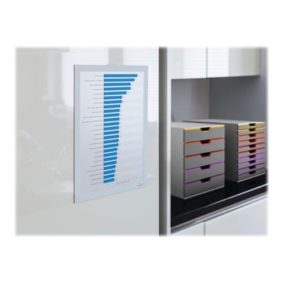 4005546406800-Durable Duraframe - 2 Cadres d'affichage adhésif - A4 - blanc-Left-angle-5