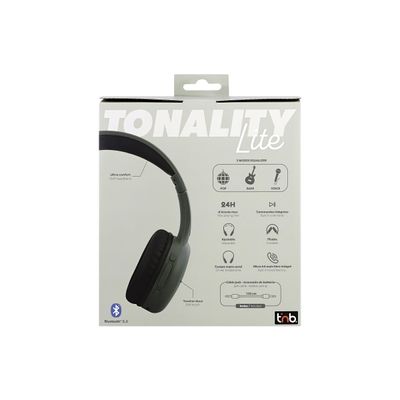 3303170117606-T'nB TONALITY - Écouteurs avec micro - sur-oreille - Bluetooth - sans fil, filaire - jack 3,5mm - -Back-6