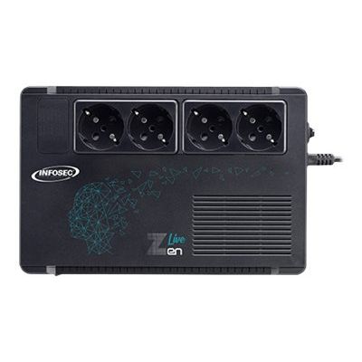 3700085660829-INFOSEC Zen Live 650 - Onduleur 4 prises - 650 VA-Front-2